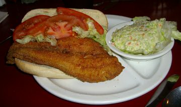 Flounder sandwich