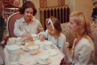 Reba Beaver, and Sarah and Patricia Mitchell: Tea at the Ritz, London, July 3, 1982