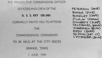 Invitation to the Commissioning Ceremonies