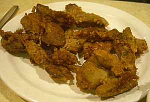 Fried chicken livers